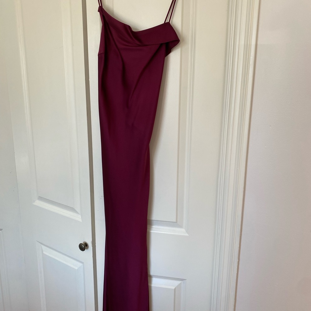 Astr Red Spaghetti Strap Gown for Weddings